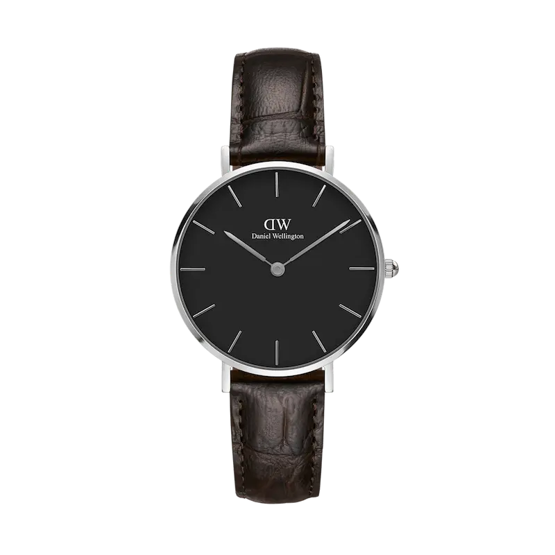 ساعت مچی زنانه دنیل ولینگتون /Petite York Black Silver