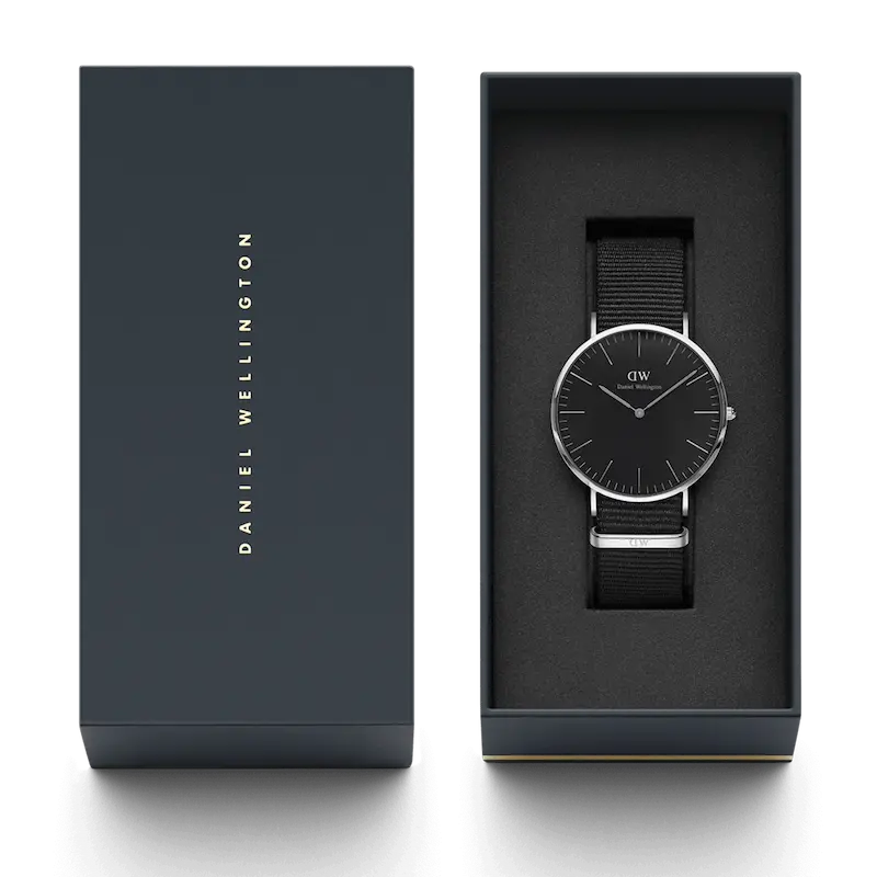 ساعت دنیل ولینگتون Classic Cornwall Black Silver