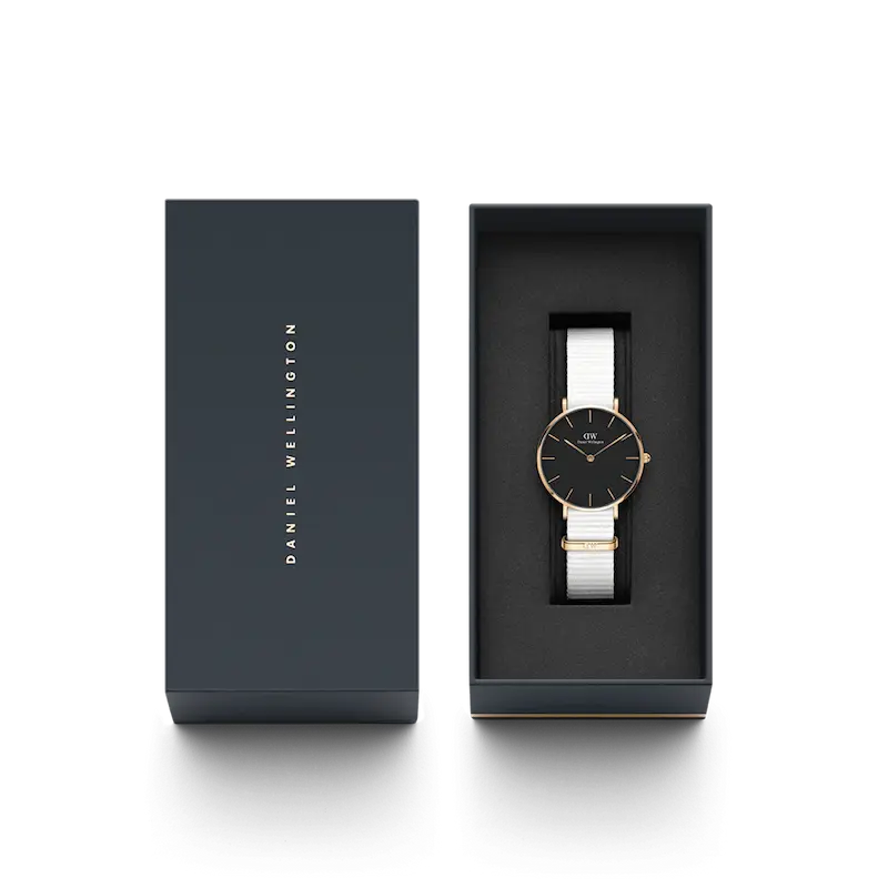 ساعت مچی زنانه دنیل ولینگتون Petite Dover Black Rose Gold