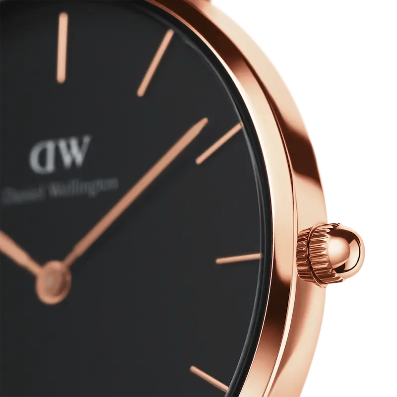 ساعت مچی زنانه دنیل ولینگتون Petite Cornwall Black Rose Gold