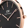 ساعت دنیل ولینگتون Classic Bayswater Black Rose Gold
