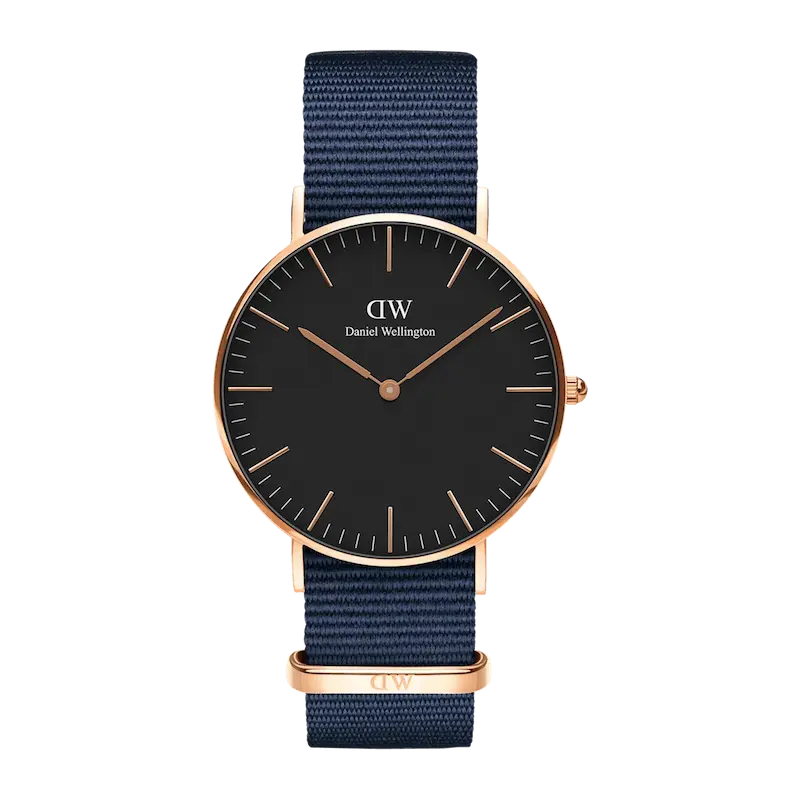 ساعت دنیل ولینگتون Classic Bayswater Black Rose Gold