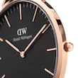 ساعت دنیل ولینگتون Classic Reading Black Rose Gold 