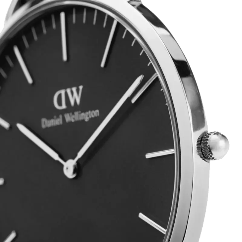 ساعت دنیل ولینگتون Classic Roselyn Black Silver