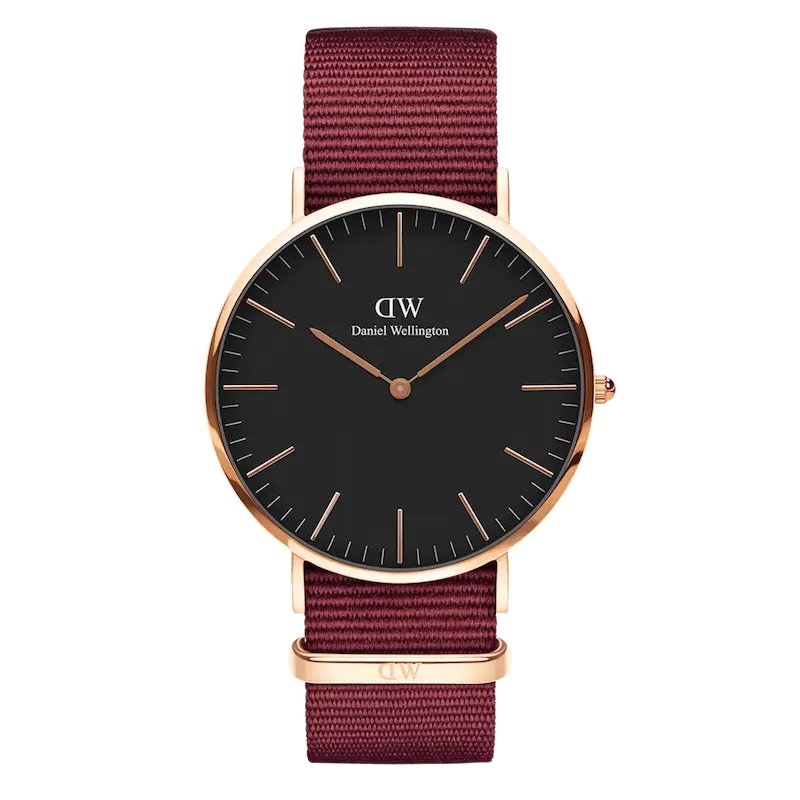 ساعت دنیل ولینگتون Classic Roselyn Black Rose Gold