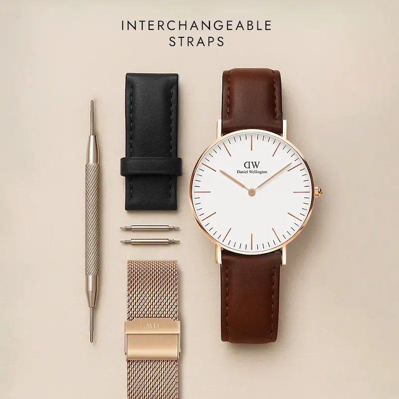 ساعت مچی دنیل ولینگتون Classic Canterbury Rose Gold