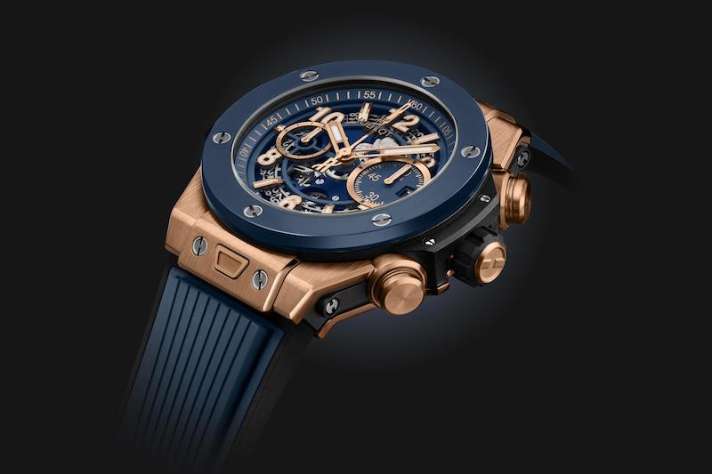 ساعت مچی مردانه هابلو  Unico King Gold Blue Ceramic