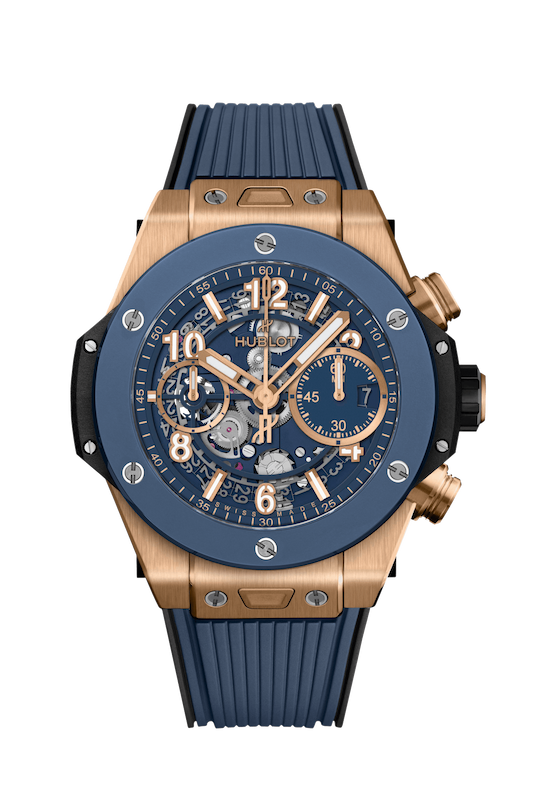 ساعت مچی زنانه هابلو  Unico King Gold Blue Ceramic