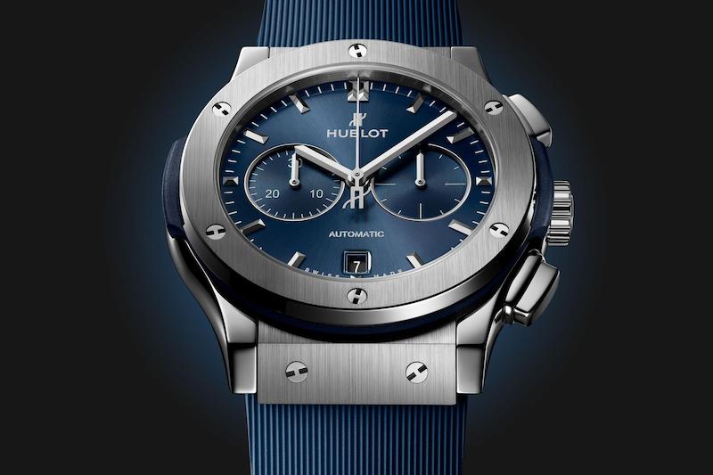 ساعت مچی زنانه هابلو  Chronograph Titanium Blue