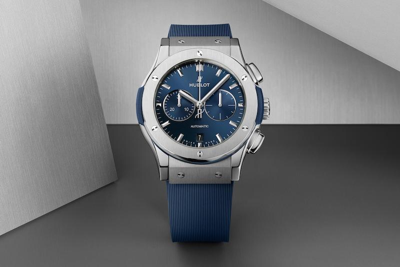 ساعت مچی زنانه هابلو  Chronograph Titanium Blue