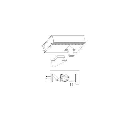 فن کویل سقفی بدون کابین 300 CFM جهان تهویه