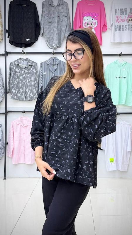شومیز عروسکی گل گچی