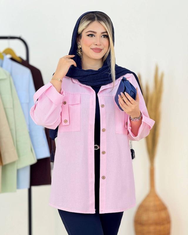 شومیز مانتویی دوجیب دنیز