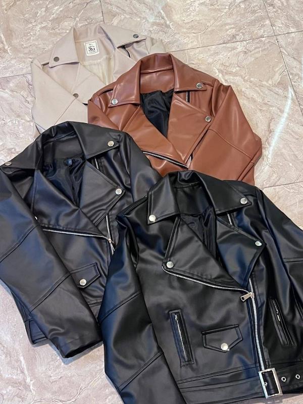 کت چرم آستر دار 🌸 تایم (ارسال ۲۵ روز کاری