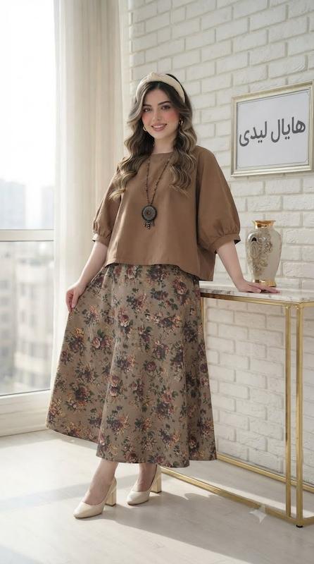 ست شومیز دامن  مانیا )ارسال۱۵ روزکاری