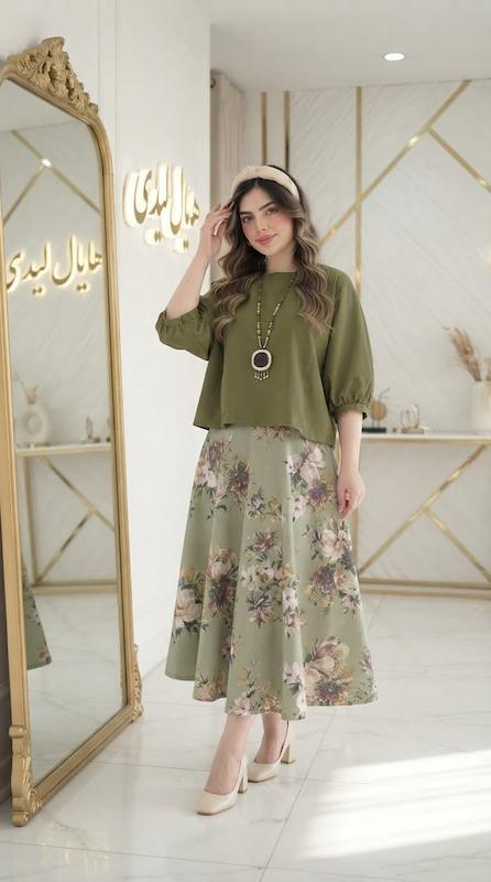 ست شومیز دامن  مانیا )ارسال۱۵ روزکاری