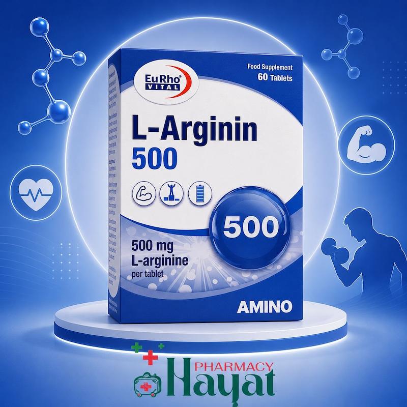 ال آرژینین ۵۰۰ یوروویتال ۶۰ عددی