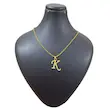 تصویر گردنبند هایکا طرح حرف انگلیسی K کد g.ha46 رنگ طلایی از روبرو
