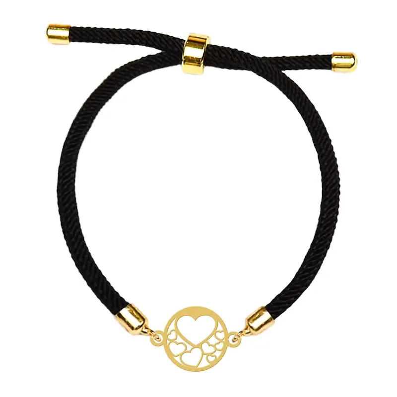 دستبند نقره و بدل هایکا طرح قلب کد da.ha 33