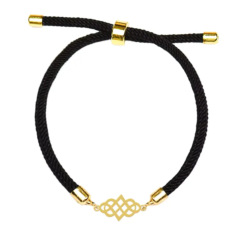 دستبند آسانسوری نقره و بدل هایکا طرح اسلیمی کد da.ha 52