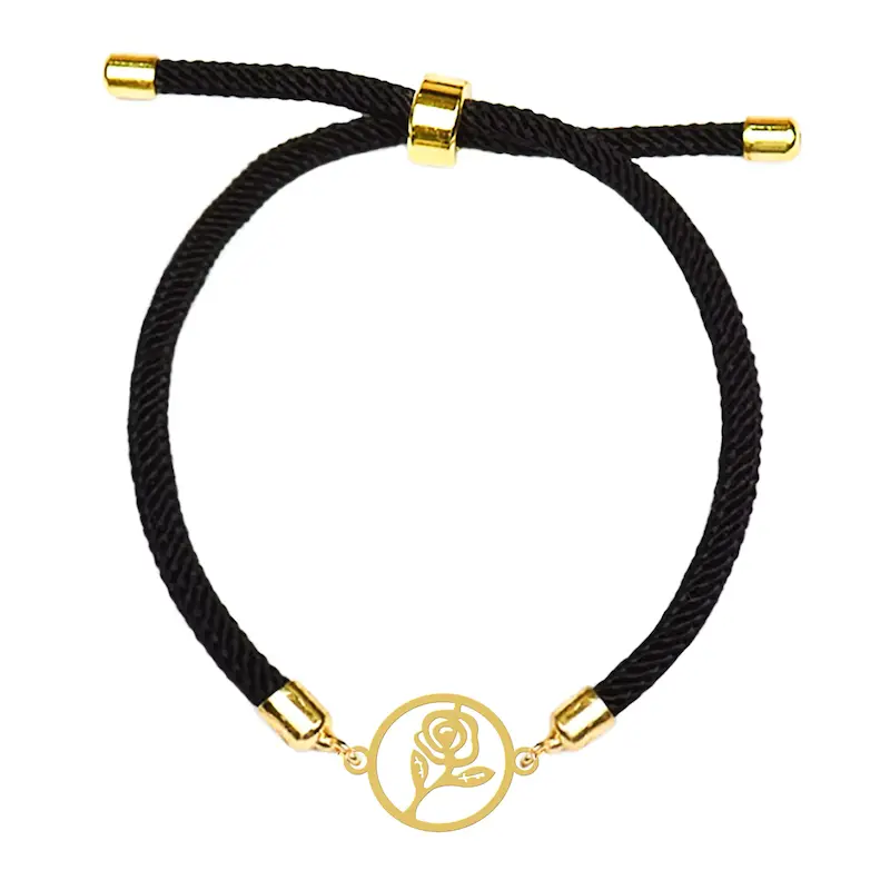 دستبند آسانسوری نقره و بدل هایکا طرح گل کد da.ha 53