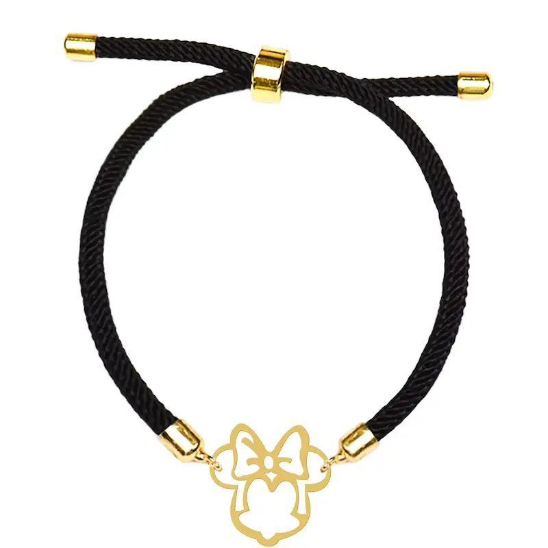 دستبند آسانسوری نقره و بدل هایکا طرح کارتونی میکی موس کد da.ha 56