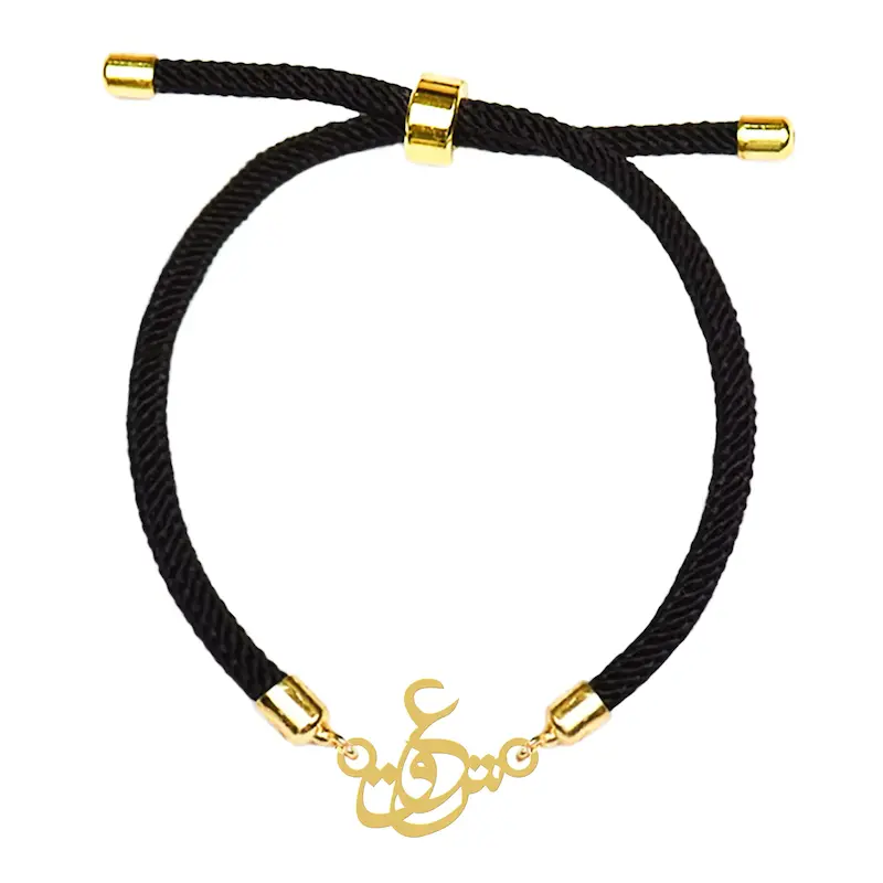 دستبند آسانسوری نقره و بدل هایکا طرح عشق کد da.ha 65