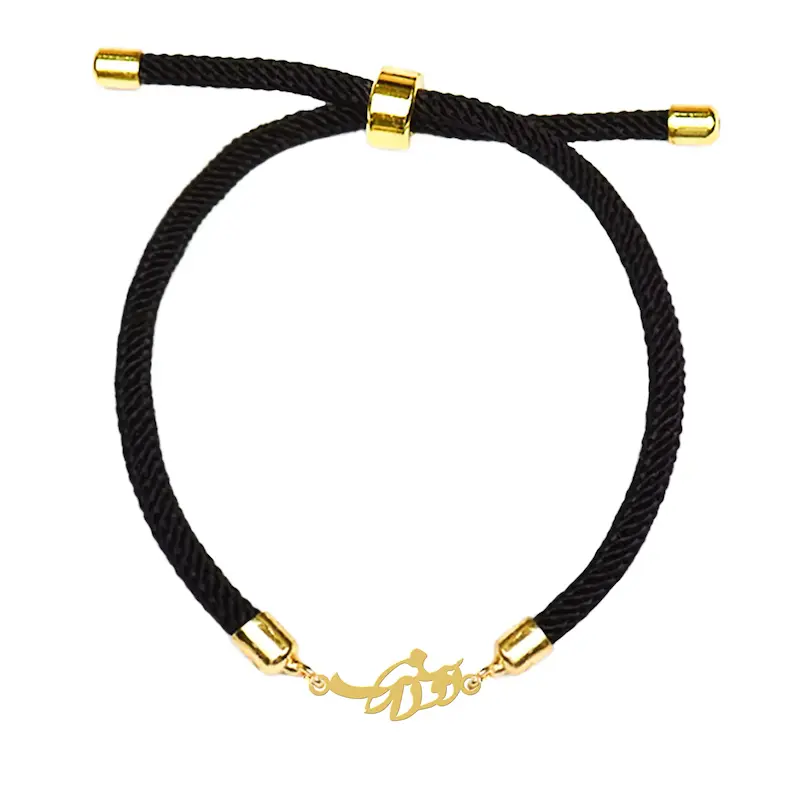 دستبند آسانسوری نقره و بدل هایکا طرح دوست دارم کد da.ha 67