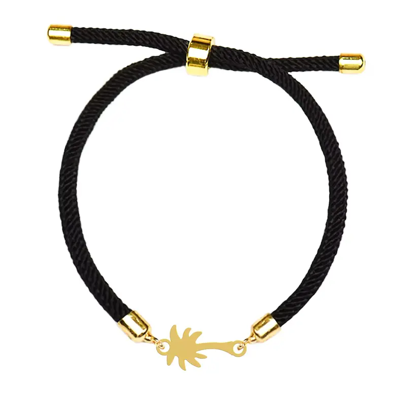 دستبند آسانسوری نقره و بدل هایکا طرح نخل کد da.ha 80