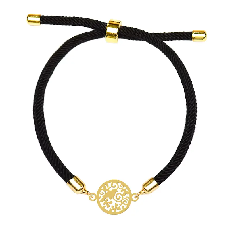 دستبند آسانسوری نقره و بدل هایکا طرح مرغ آمین کد da.ha 88