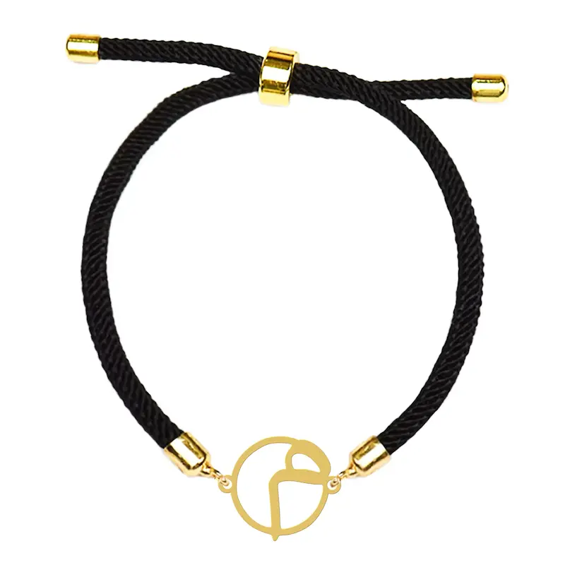 دستبند آسانسوری نقره و بدل هایکا طرح حرف م کد da.ha 136