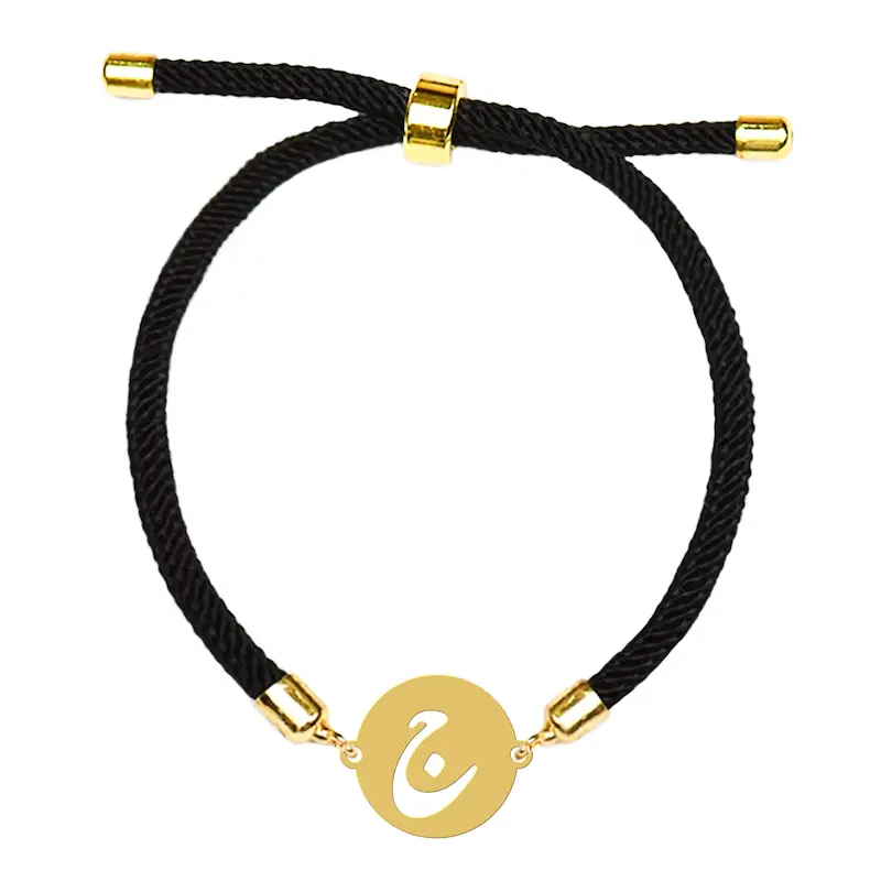 دستبند آسانسوری نقره و بدل هایکا طرح حرف ج کد da.ha 146