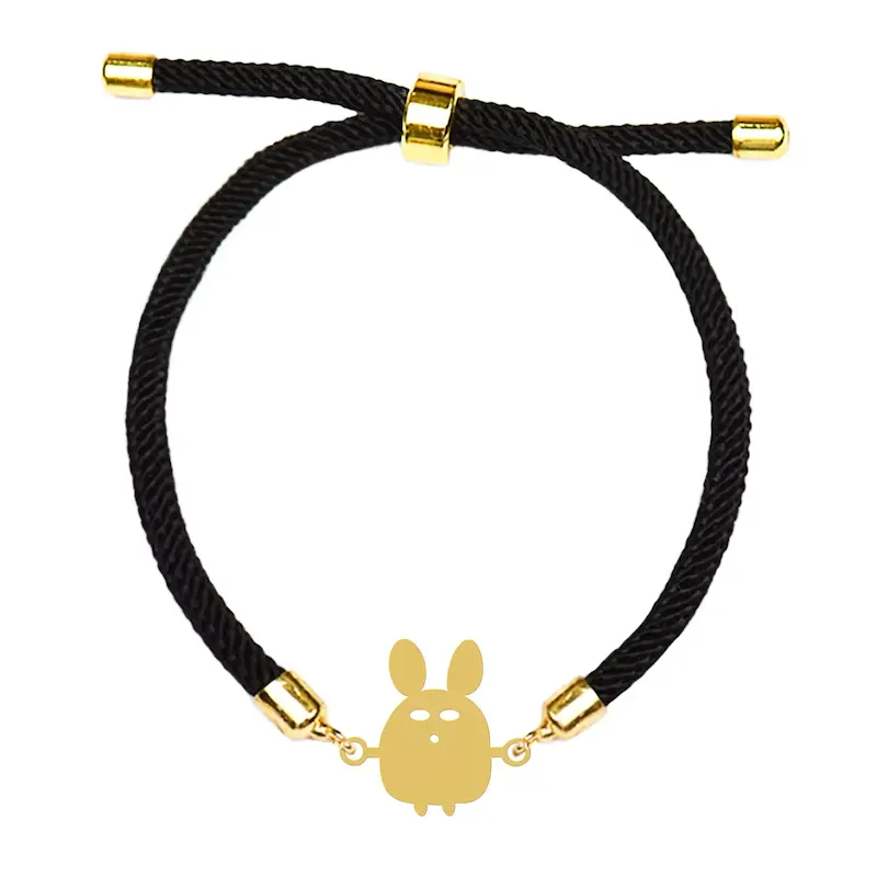 دستبند آسانسوری نقره و بدل هایکا طرح کارتونی خرگوش کد da.ha 193