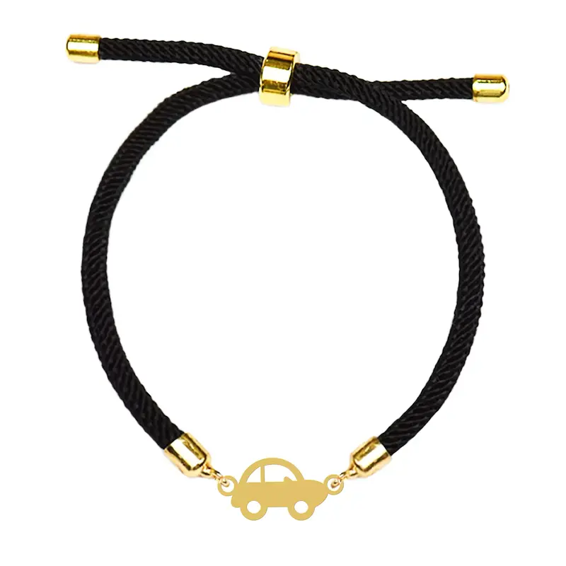 دستبند آسانسوری نقره و بدل هایکا طرح کارتونی ماشین کد da.ha 195