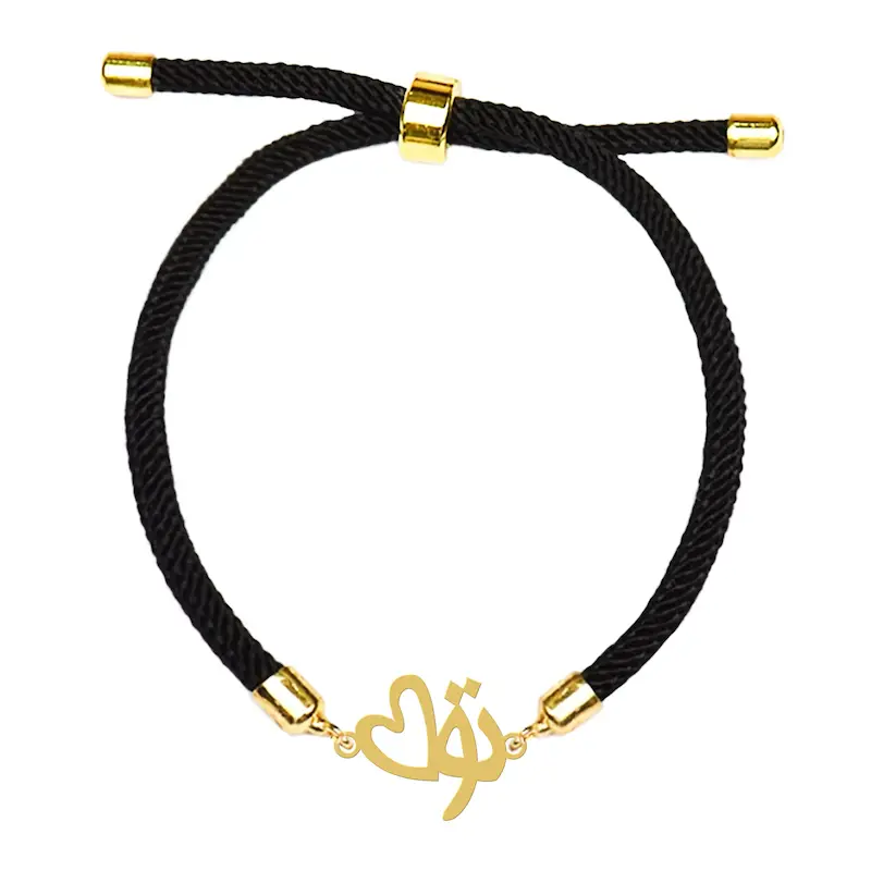 دستبند آسانسوری نقره و بدل هایکا طرح تو قلب منی کد da.ha 211