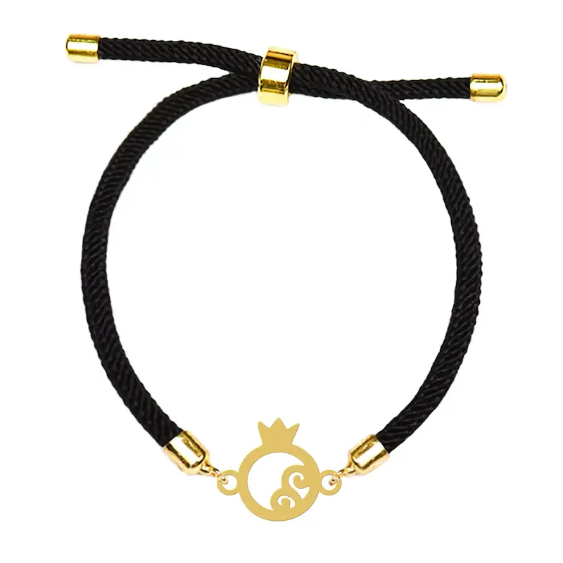 دستبند آسانسوری نقره و بدل هایکا طرح انار کد da.ha 220