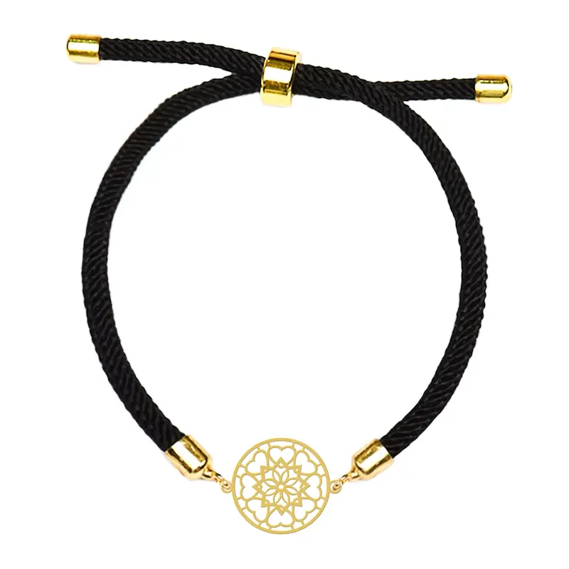 دستبند آسانسوری نقره و بدل هایکا طرح قلب و گل کد da.ha 236