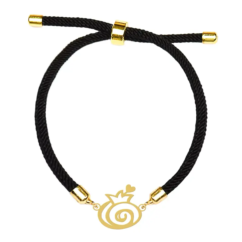 دستبند آسانسوری نقره و بدل هایکا طرح انار قلبی کد da.ha 237