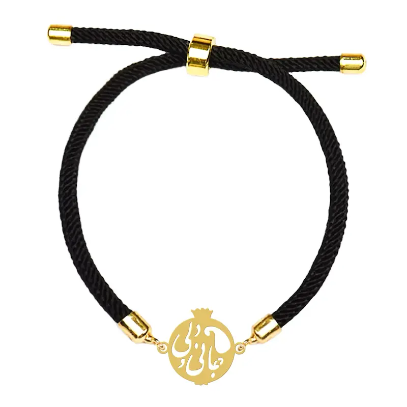 دستبند آسانسوری نقره و بدل هایکا طرح انار جانی و دلی کد da.ha 240