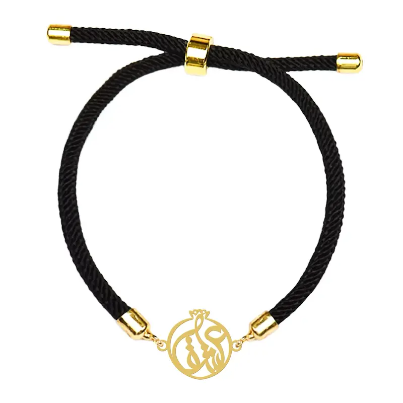 دستبند آسانسوری نقره و بدل هایکا طرح انار عشق کد da.ha 245