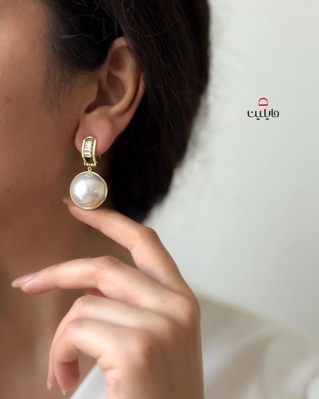 گوشواره صدف دایره