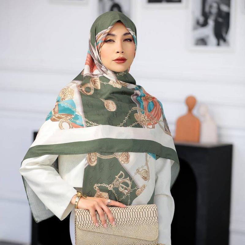 روسری زنانه ابریشم توییل قواره 130