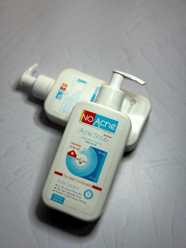 اسکراب لایه بردار No Acne مناسب پوست چرب🫧🤍🧴