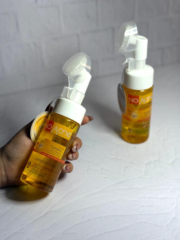 فوم شستشو صورت No Acne مناسب پوست چرب و‌ معمولی حاوی زردچوبه و نیاسینامید💦🫧🧴