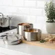 ظرف غذا استیل استوانه ایکیا مدل FORSKAFFA