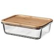 ظرف نگهدارنده درب بامبو ایکیا مدل  IKEA +365 1L 