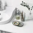ست جا مایع و مسواک شیشه ای ایکیا مدل BROFJARDEN