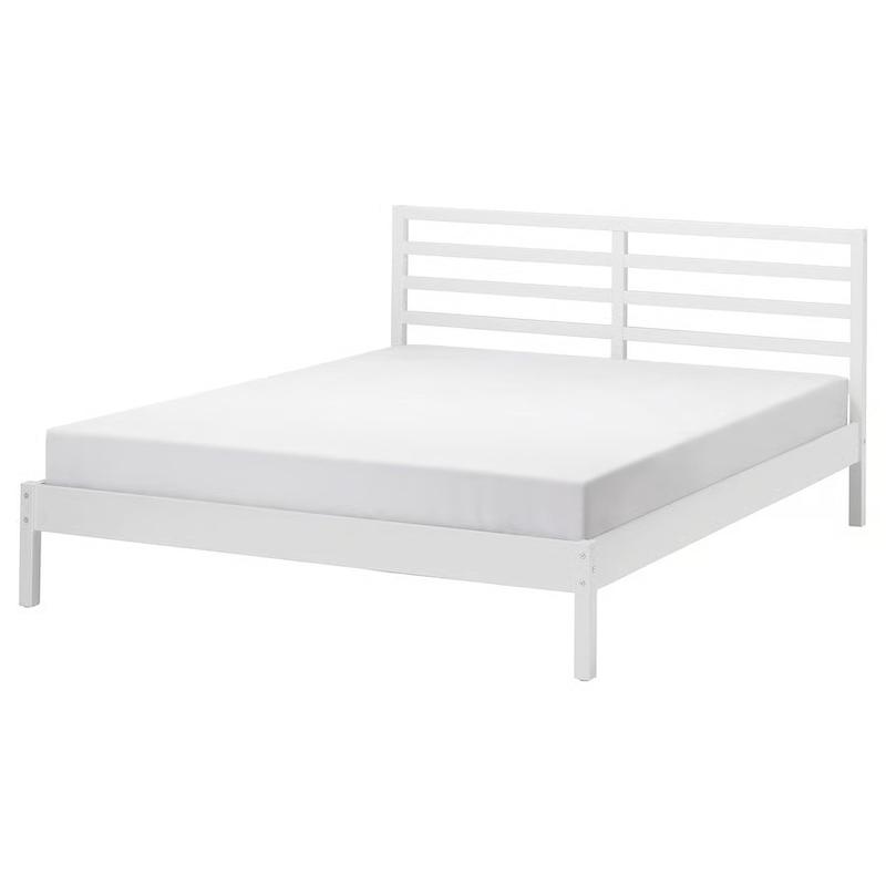 تخت سفید ایکیا با کفی مدل  TARVA 140x200