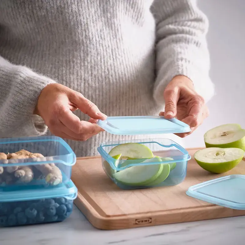 ظرف غذا درب دار ایکیا مدل PRUTA آبی