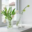 گلدان شیشه ای شفاف طرح‌دار ایکیا مدل SMALLSPIREA